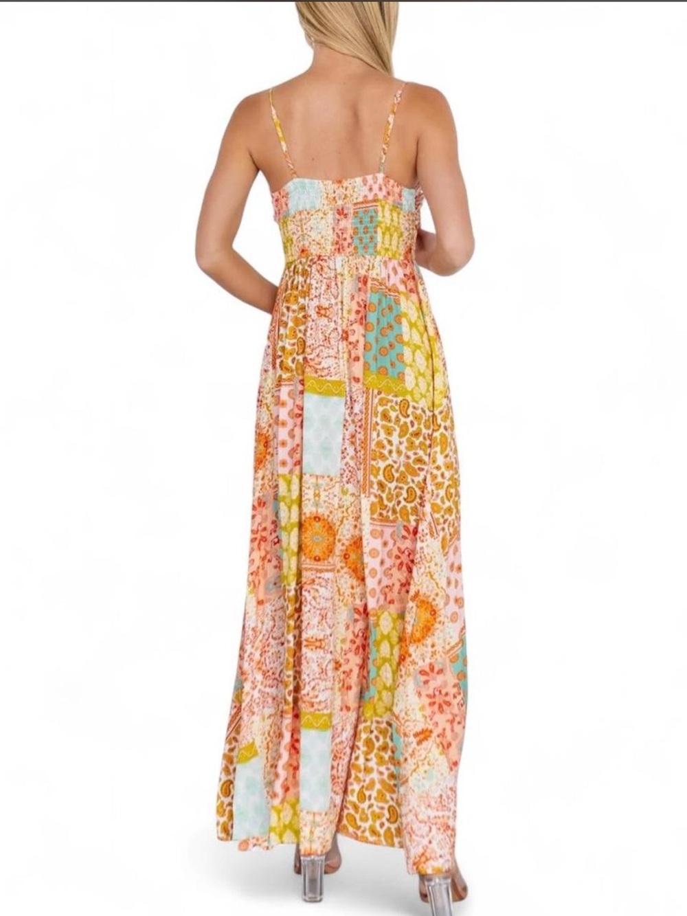 Baltic Born Kamari Tank Maxi Dress Patchwork Dress Boho Beach Size XL - Picture 4 of 10